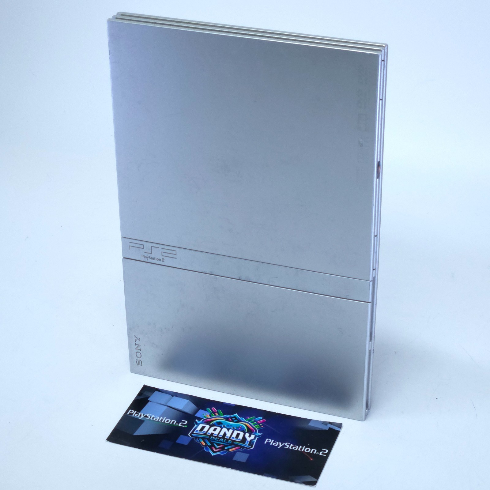 PS2 Console Slim Playstation 2 Silver System W/ Controller + Memory Card