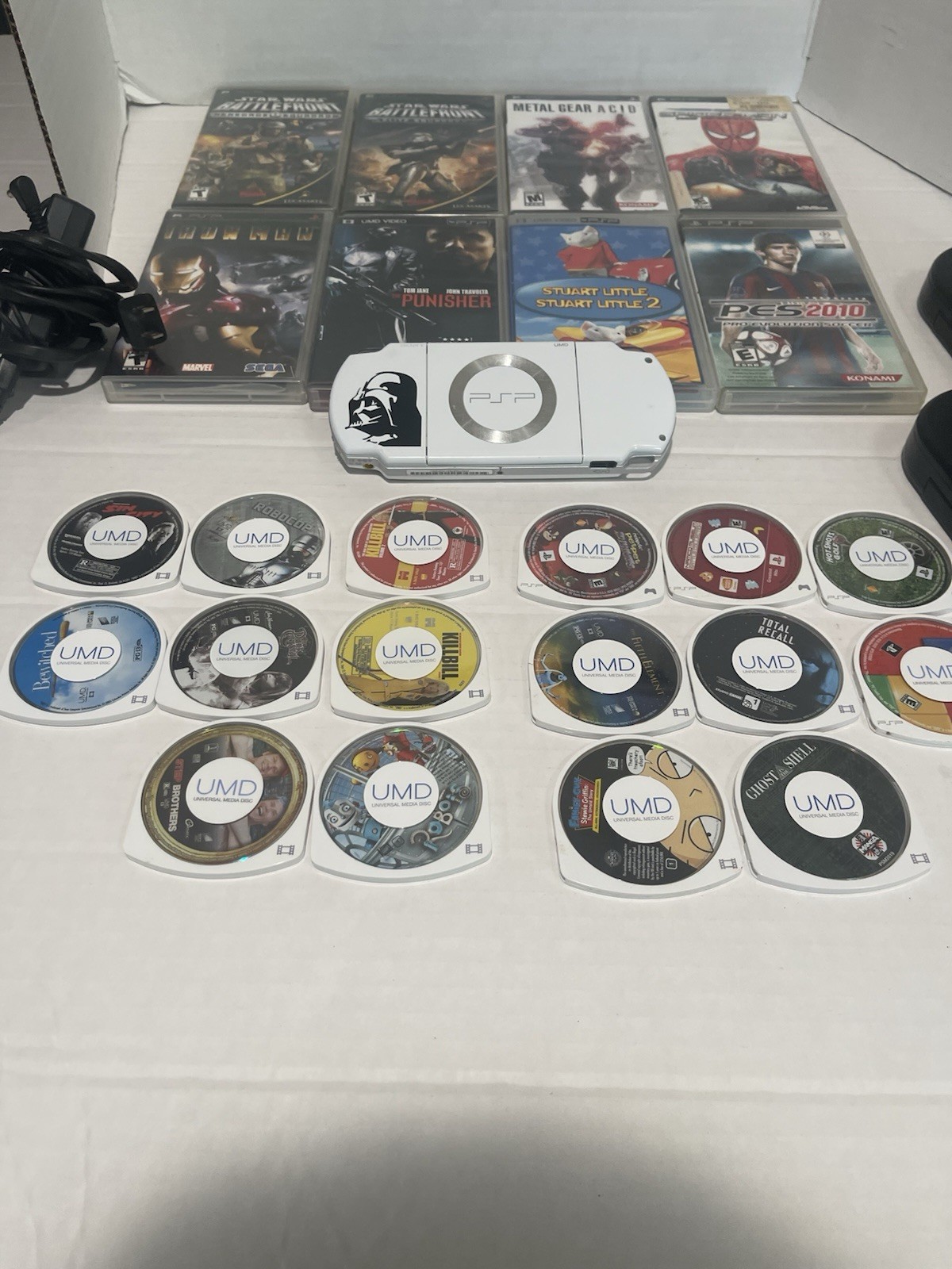 Star Wars Limited Edition Darth Vader PSP-2001 Bundle 20+ UMD’s READ, Chk Img