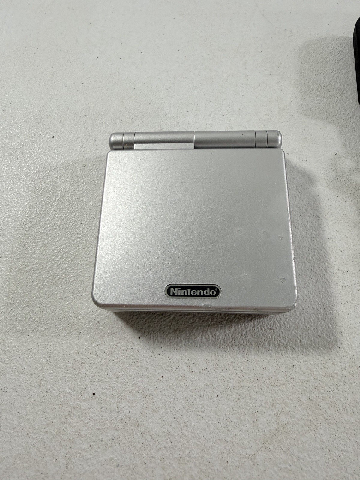 Nintendo Game Boy Advance SP AGS-001 Silver w/ Charger TESTED WORKING