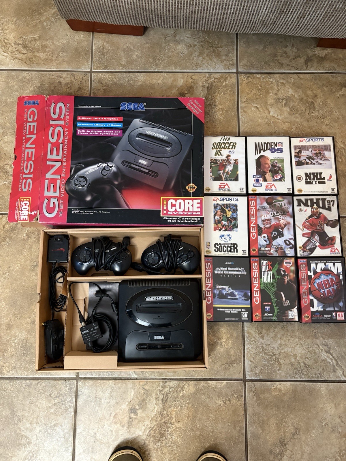 sega genesis the core system cib With 9 Games And Extras Bundle LOT