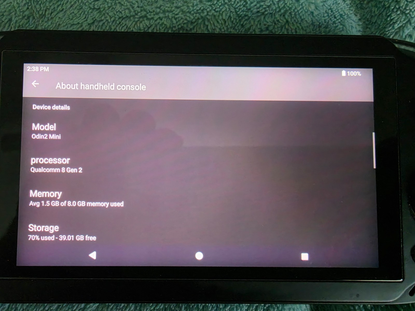 Ayn Odin 2 Mini BASE Version Android-based Gaming Handheld with 1TB microSD