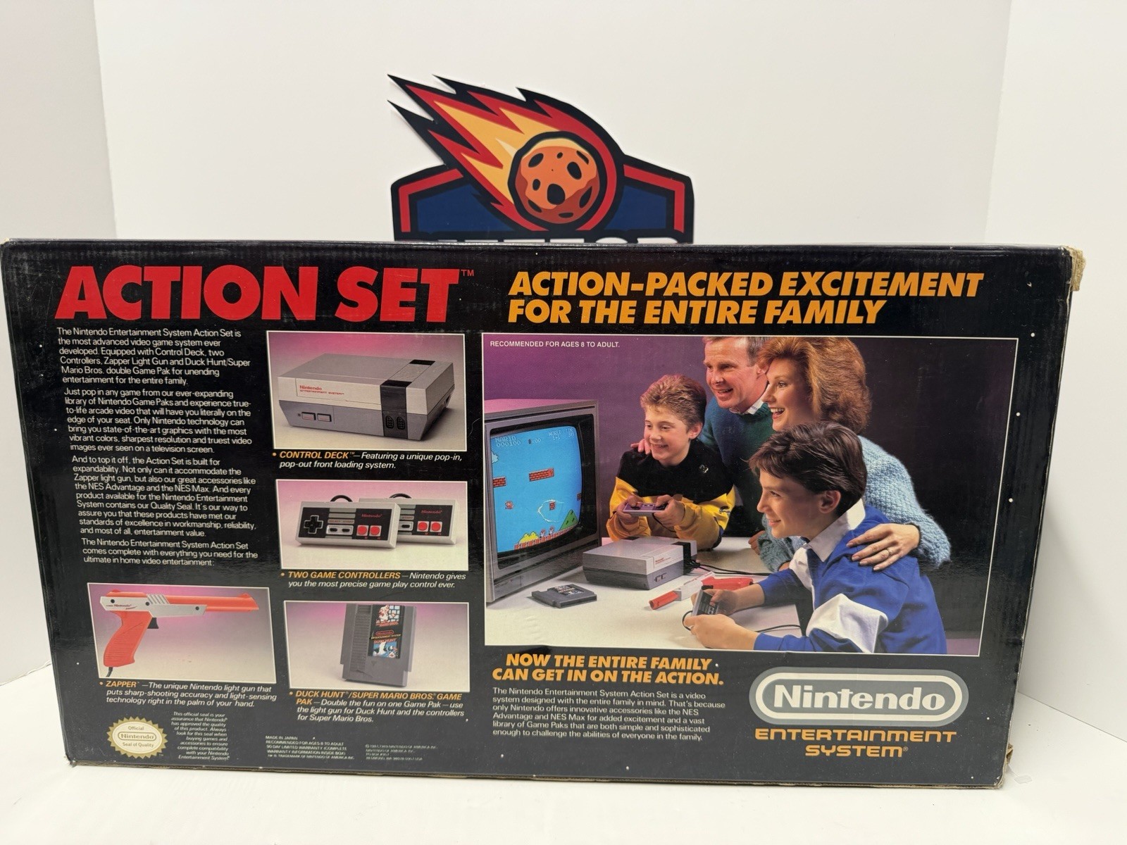 NES Nintendo Action Set Complete In Box Good Conditions With The Punisher Bundle