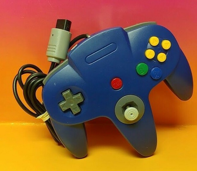 Blue 3rd party unbranded Nintendo 64 N64 Controller Working + Tested