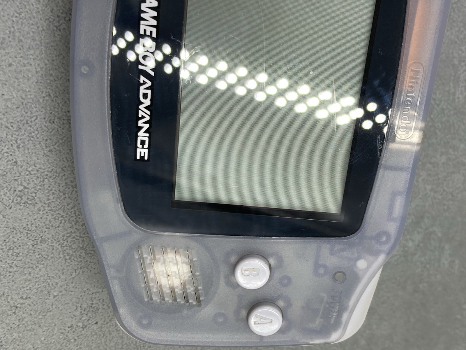 Nintendo Game Boy Advance AGB-001 Console Milky blue tested 0601-401