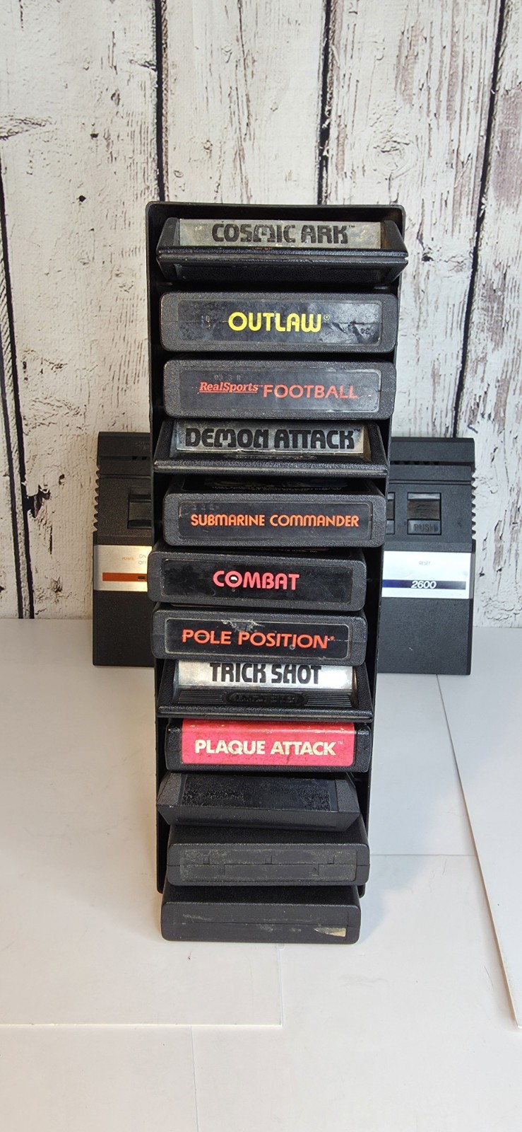 Atari 2600 Jr. Console Bundle w/ 36 Games & Joysticks TESTED Donkey Kong/Pitfall