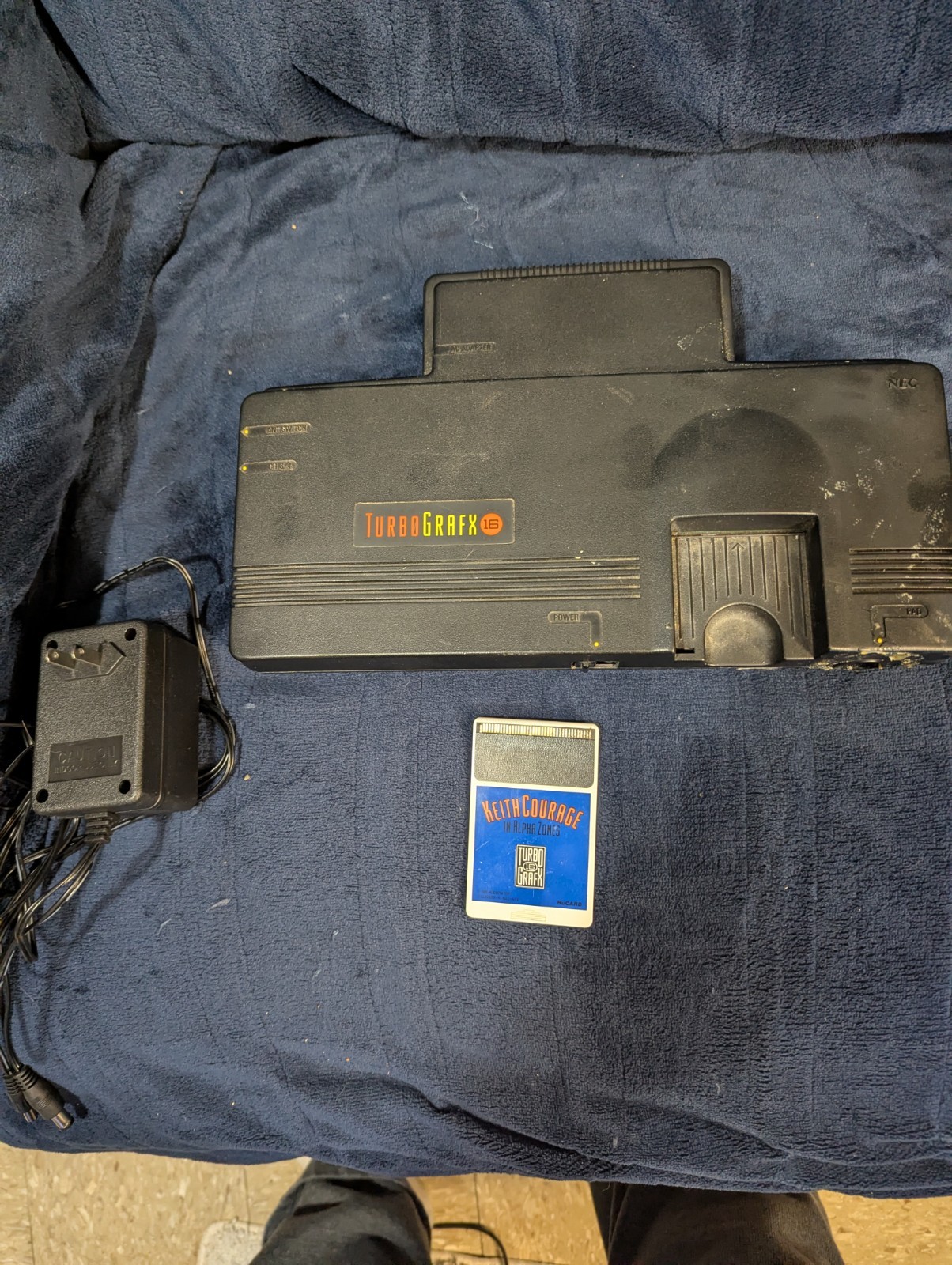 TURBOGRAFX 16 SYSTEM CONSOLE ONLY HES-TGX-01 BLACK NEC GENUINE OEM