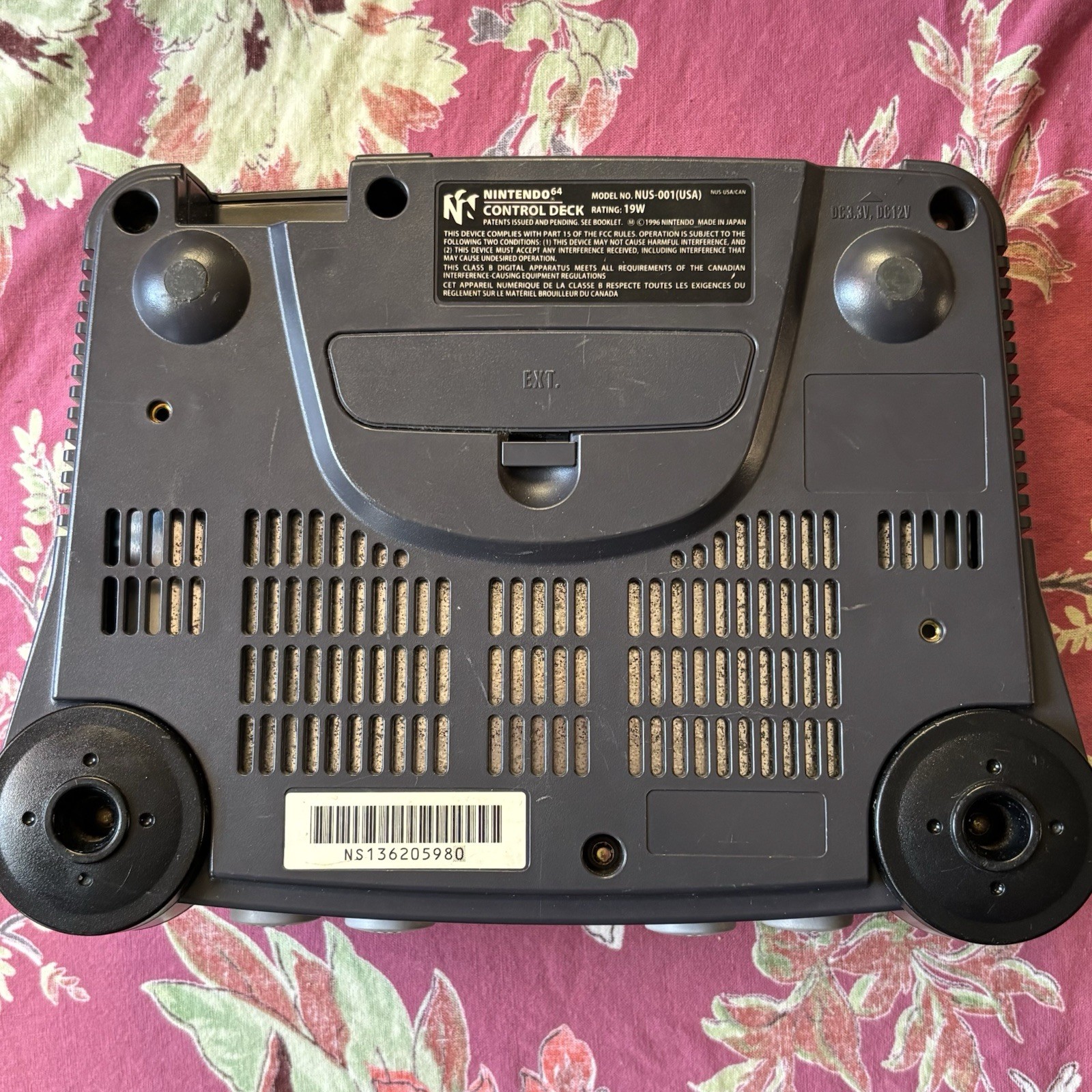 Nintendo 64 N64 Console NUS-001 with Jumper Pak + Power Cord – Tested Works