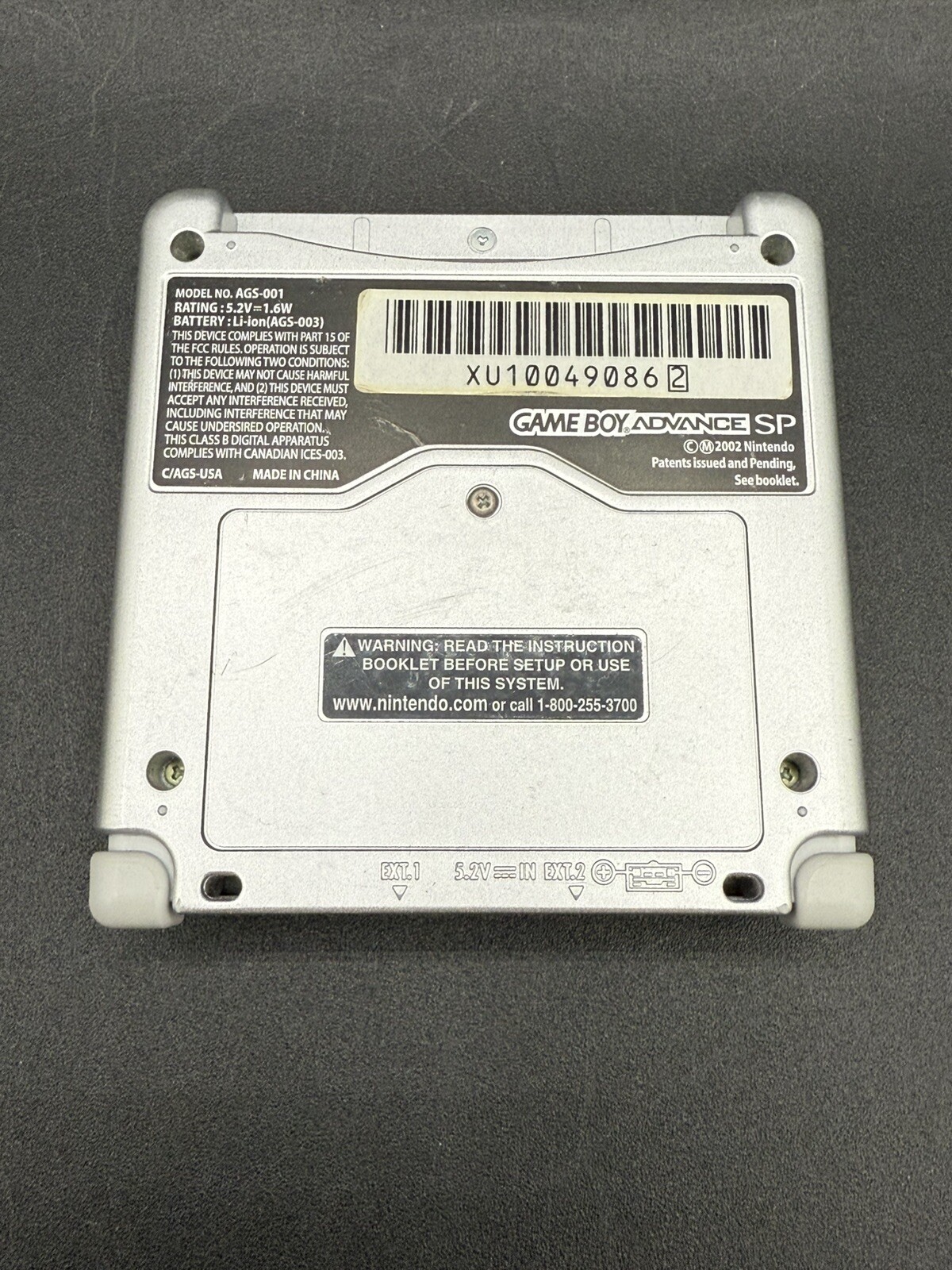 Nintendo Game Boy Advance SP Silver AGS-001 CIB GBA Complete NM MINTY ALL ORG