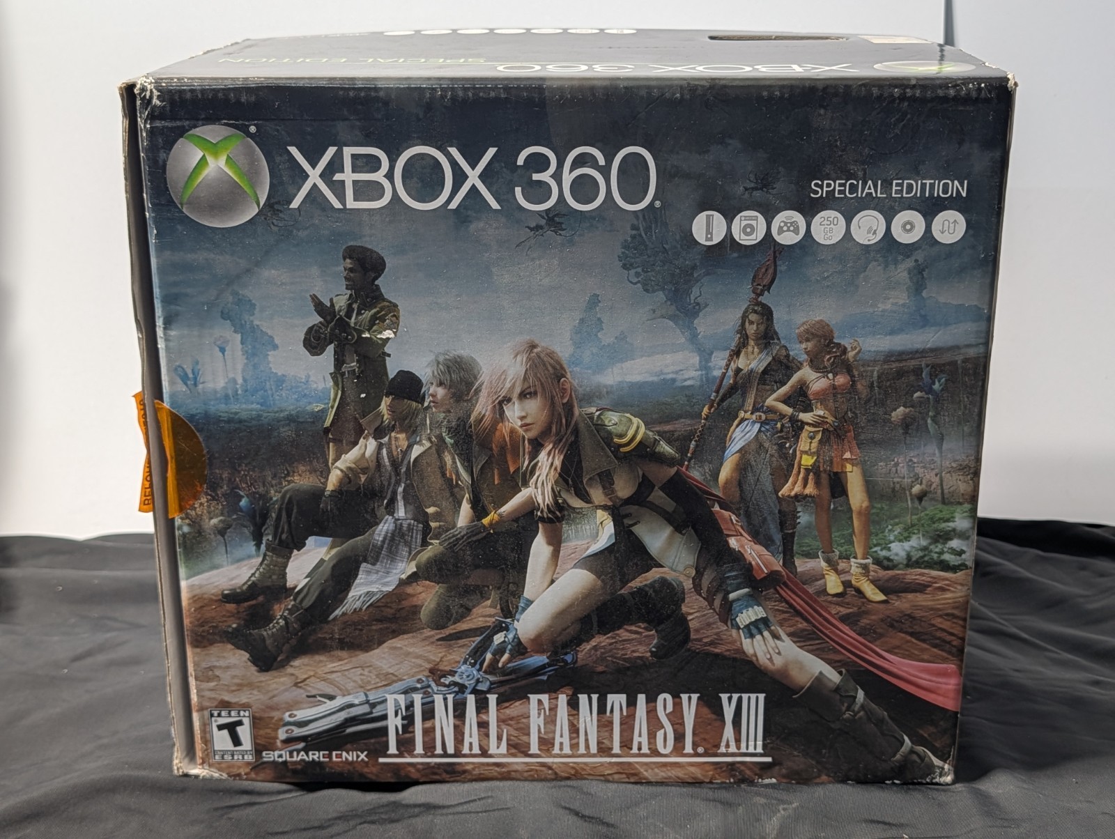 Xbox 360 Special Edition Final Fantasy XIII Console Bundle 250GB Near-Mint Set