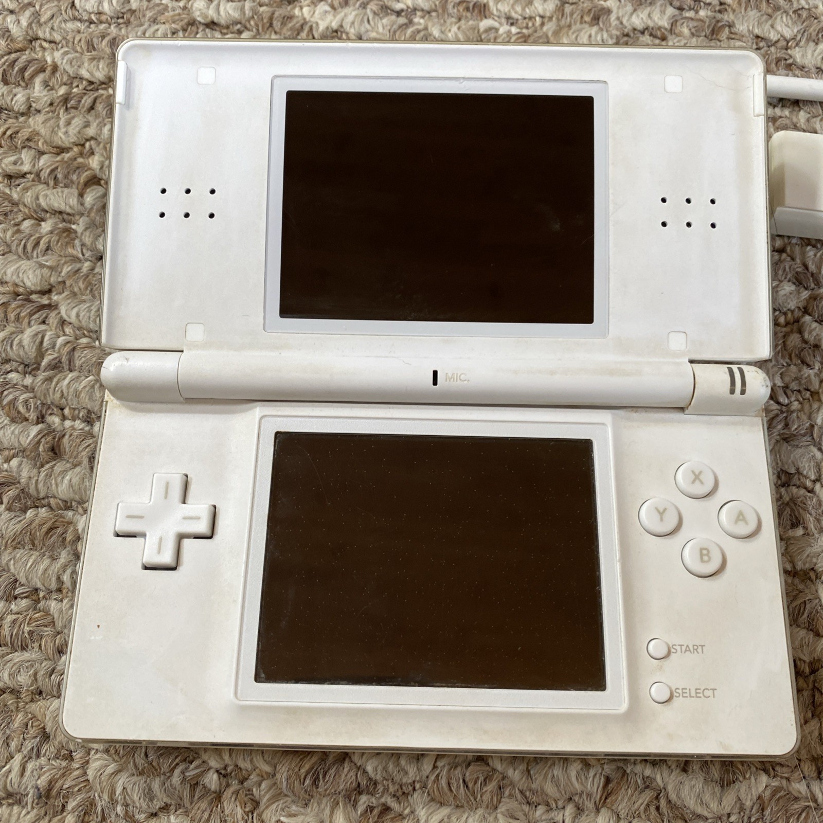 Nintendo DS Lite Polar White Handheld System WITH CHARGER AND STYLUS OEM