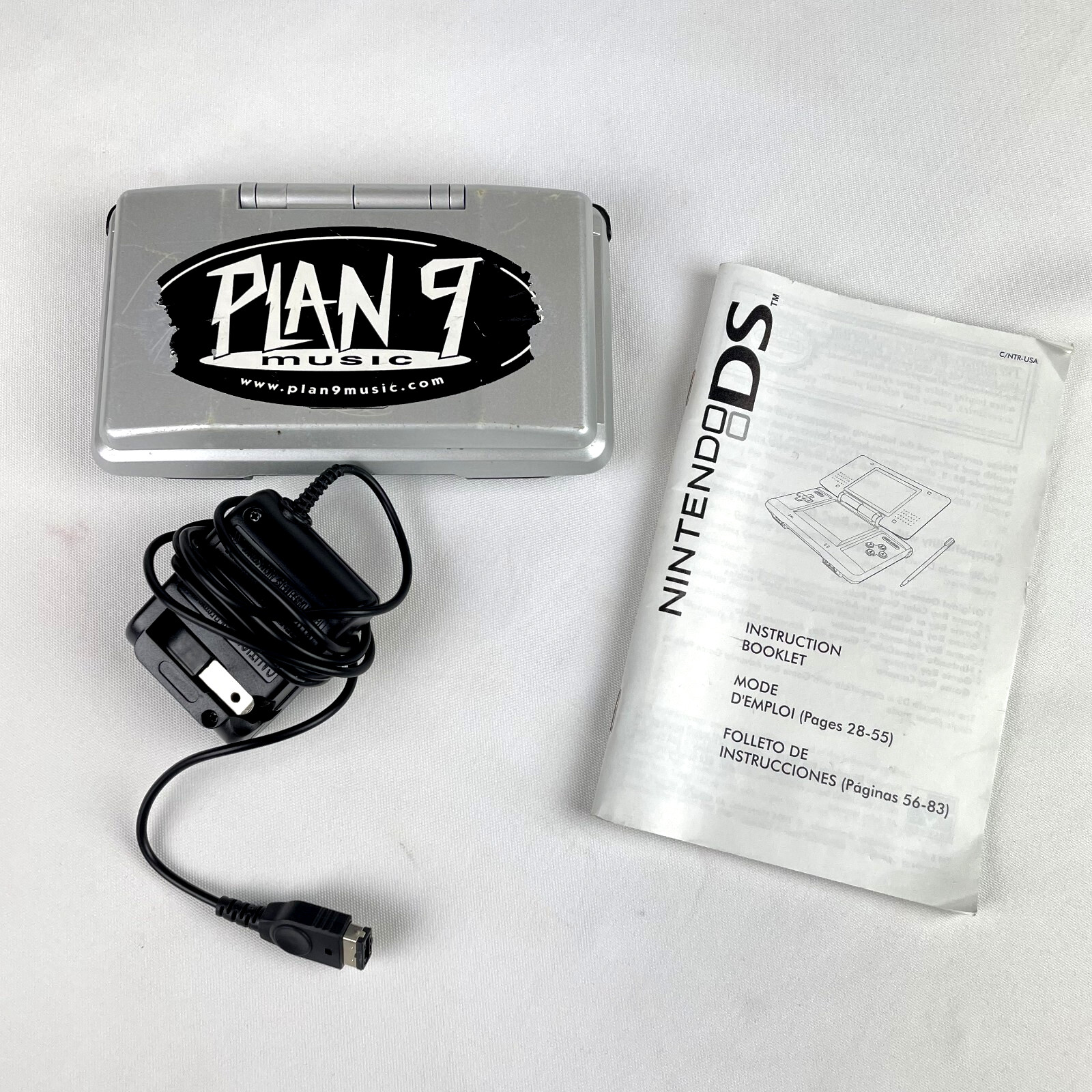 Nintendo DS Original NTR-001 Console Titanium NDS468 & Charger – Tested Works