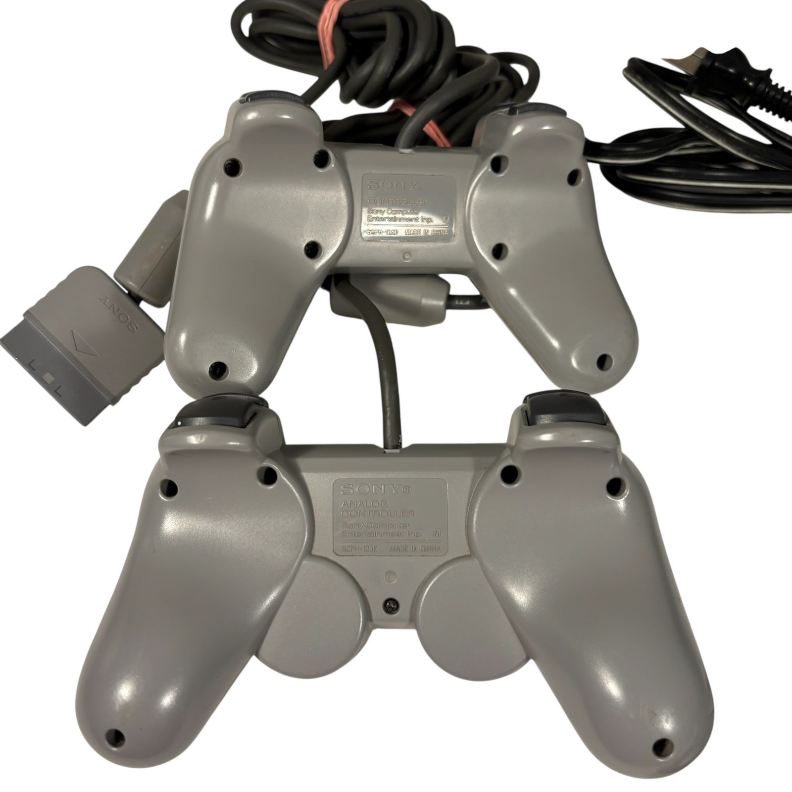 Sony Playstation 1 PS1 Game Console 3 Remotes Cables Game Enhancer TESTED WORKS
