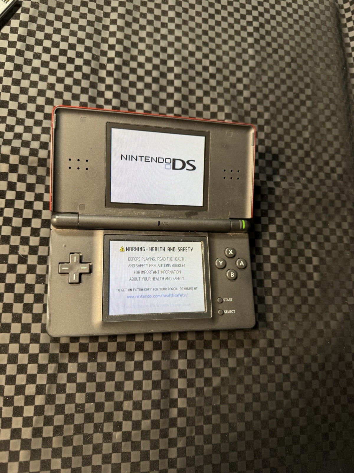 🔥 Nintendo DS Lite USG-001 Crimson Red/Black Console w/ Stylus