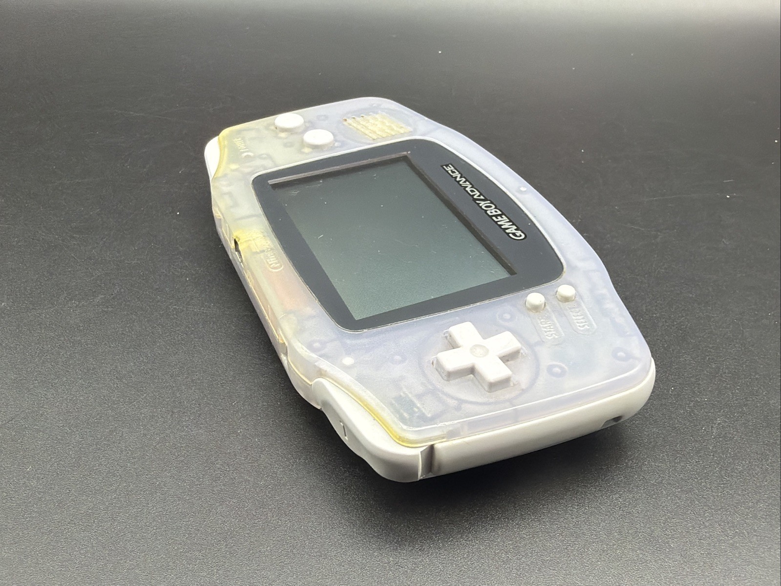 Nintendo Game Boy Advance Console System Clear Glacier Works No Battery Cover