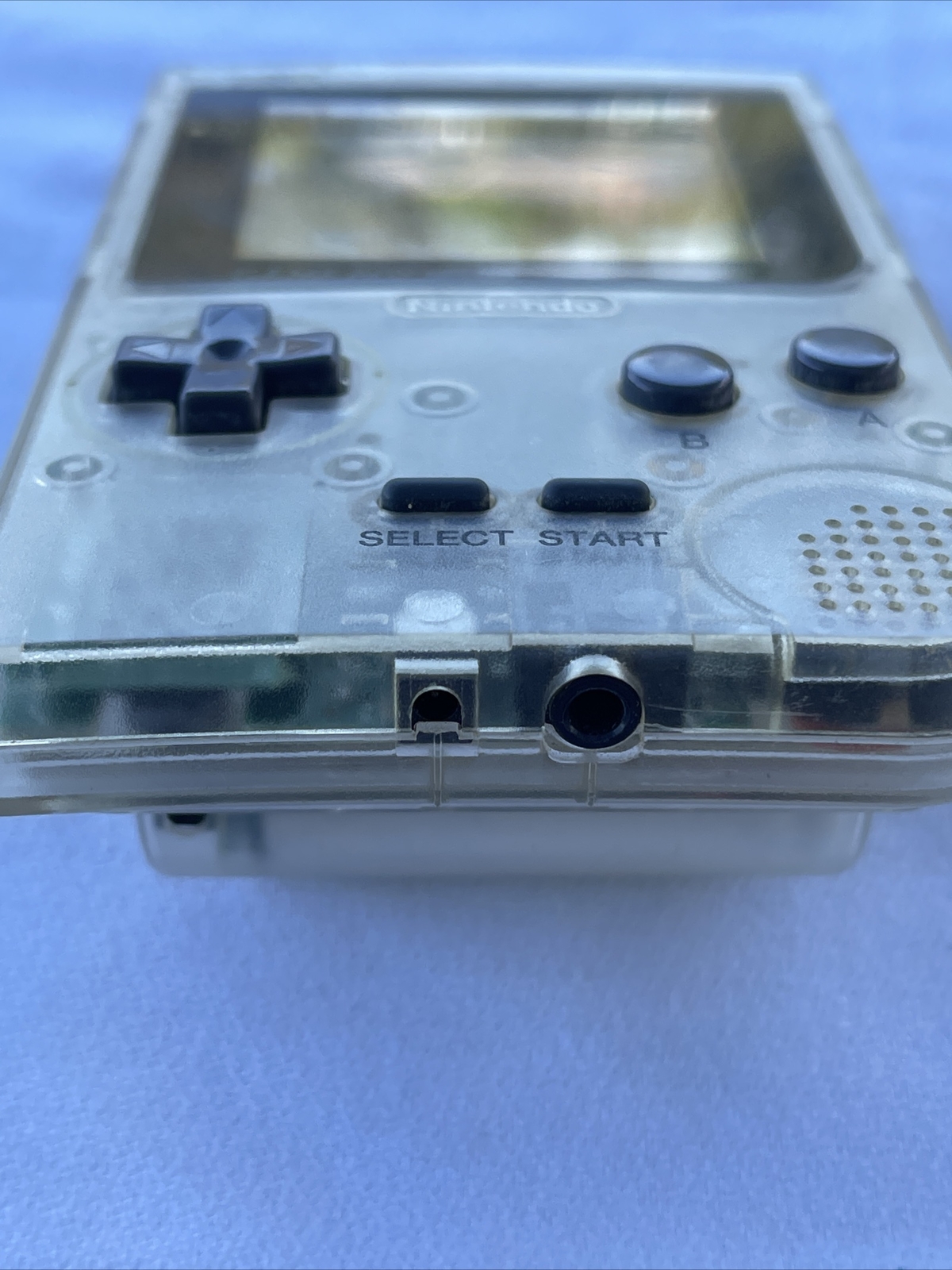 Nintendo Game Boy Color CGB-001 – Clear Skeleton – 100% Original- Tested Works