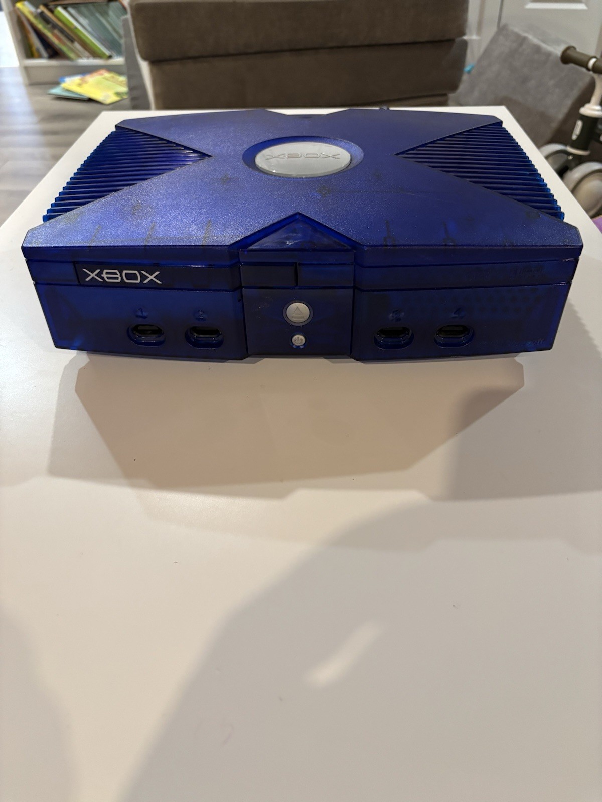 Original Xbox Console Ice Blue Halo 2 BELL CANADA 2004 Edition RARE.
