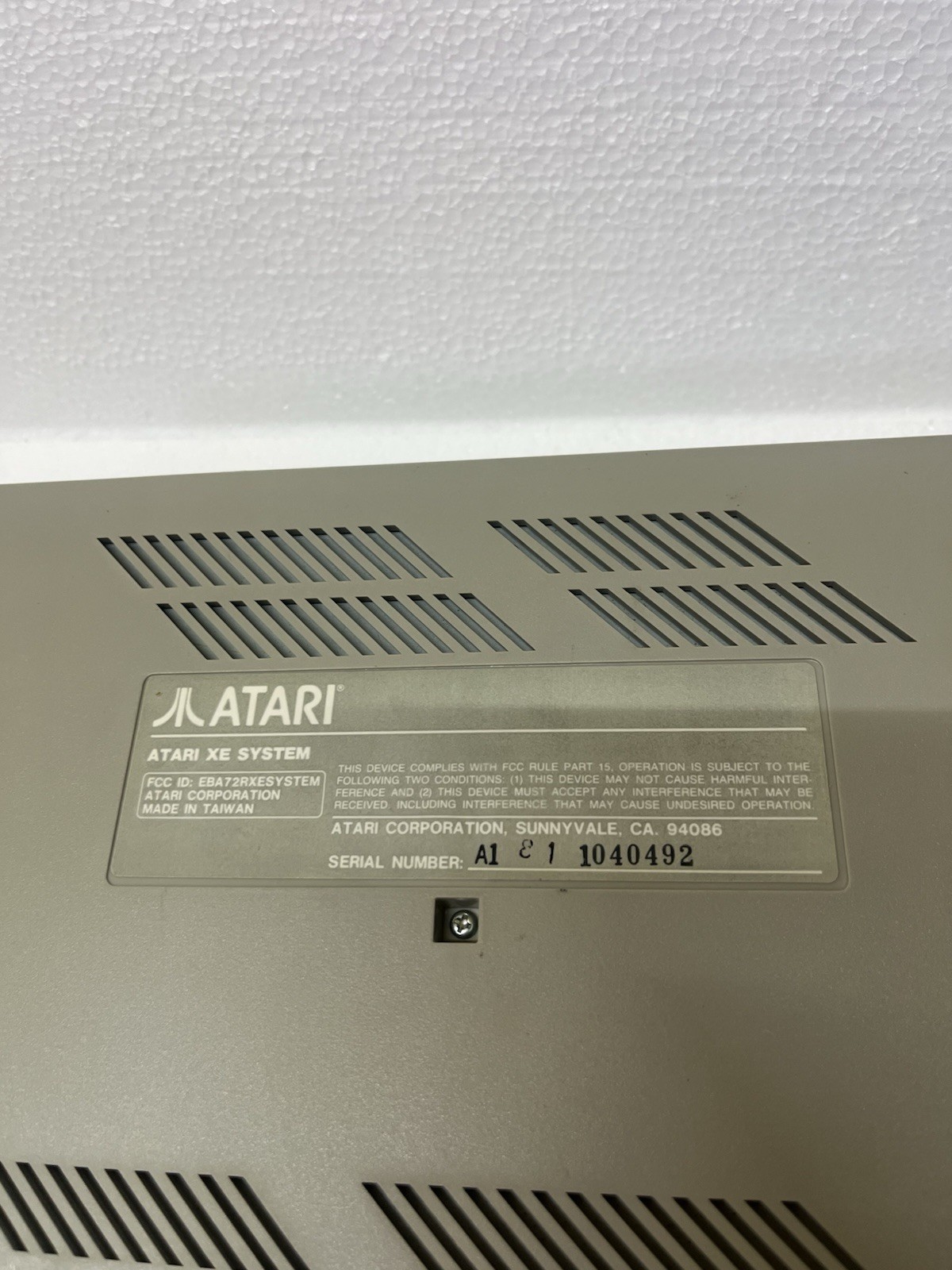 Atari XE System Console only Working