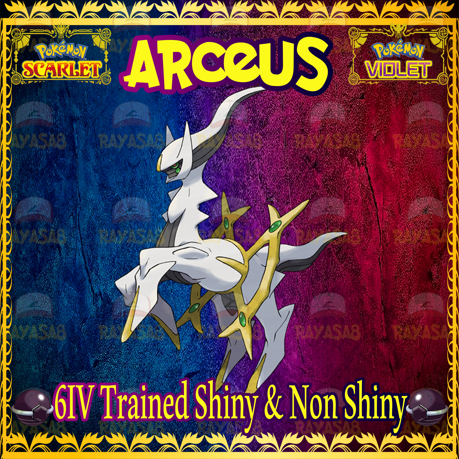 Pokemon Violet Arceus 6IV 🌟Shiny🌟 & Non Shiny Scarlet Home