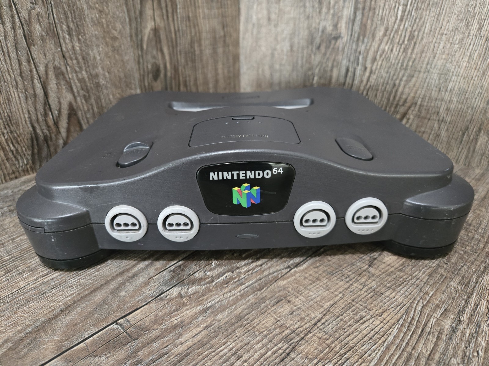 Nintendo 64 Console ONLY – NUS-001 (USA) – Charcoal + Jumper Pak