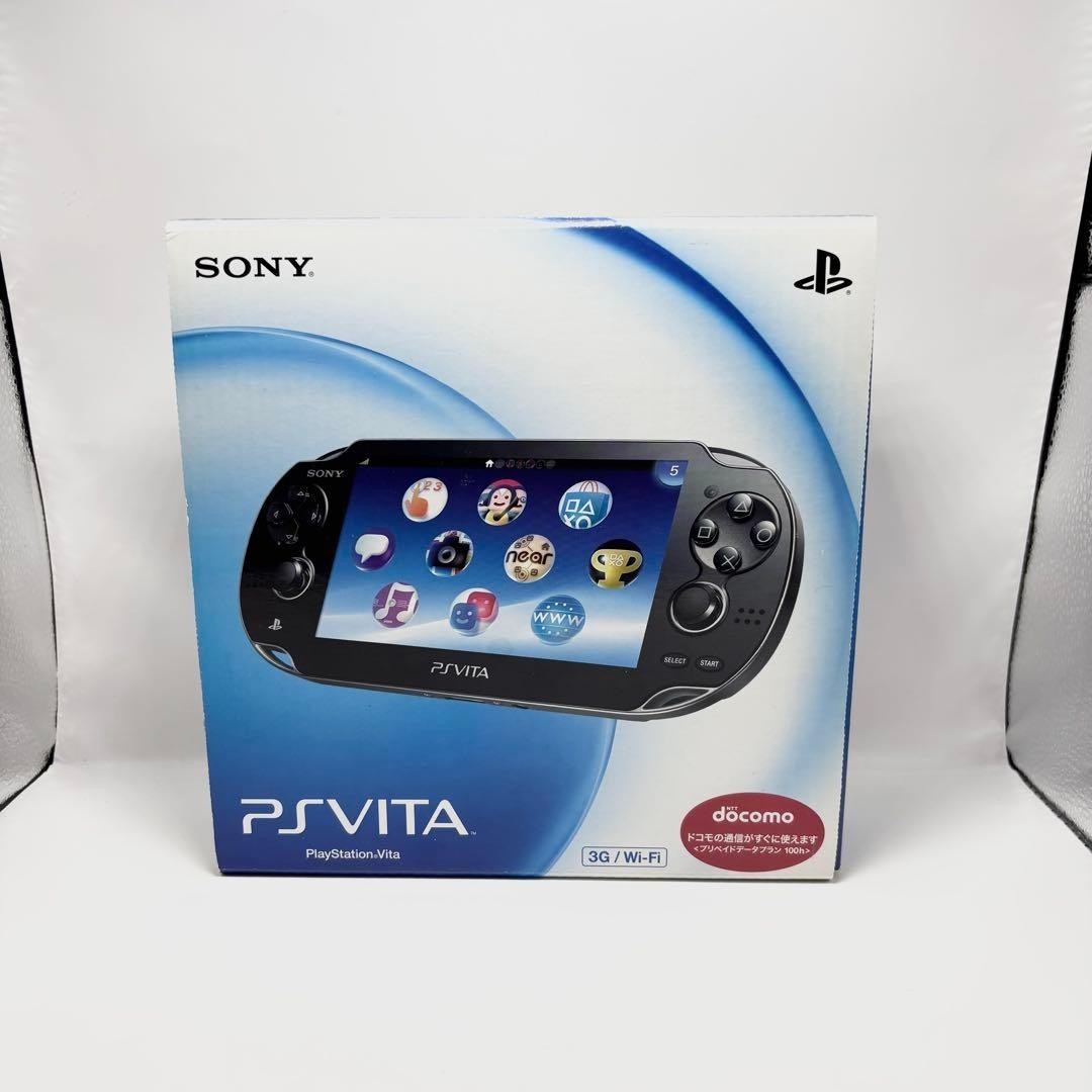 Sony PS Vita PCH-1100 Crystal Black OLED 3G Wi-Fi Handheld Console Japan