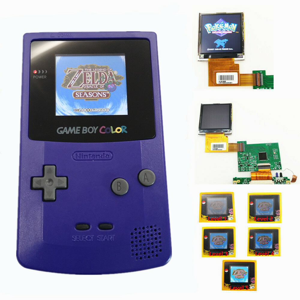 Multi-Colors Rechargeable Highlight Back Light LCD Game Boy Color GBC Console