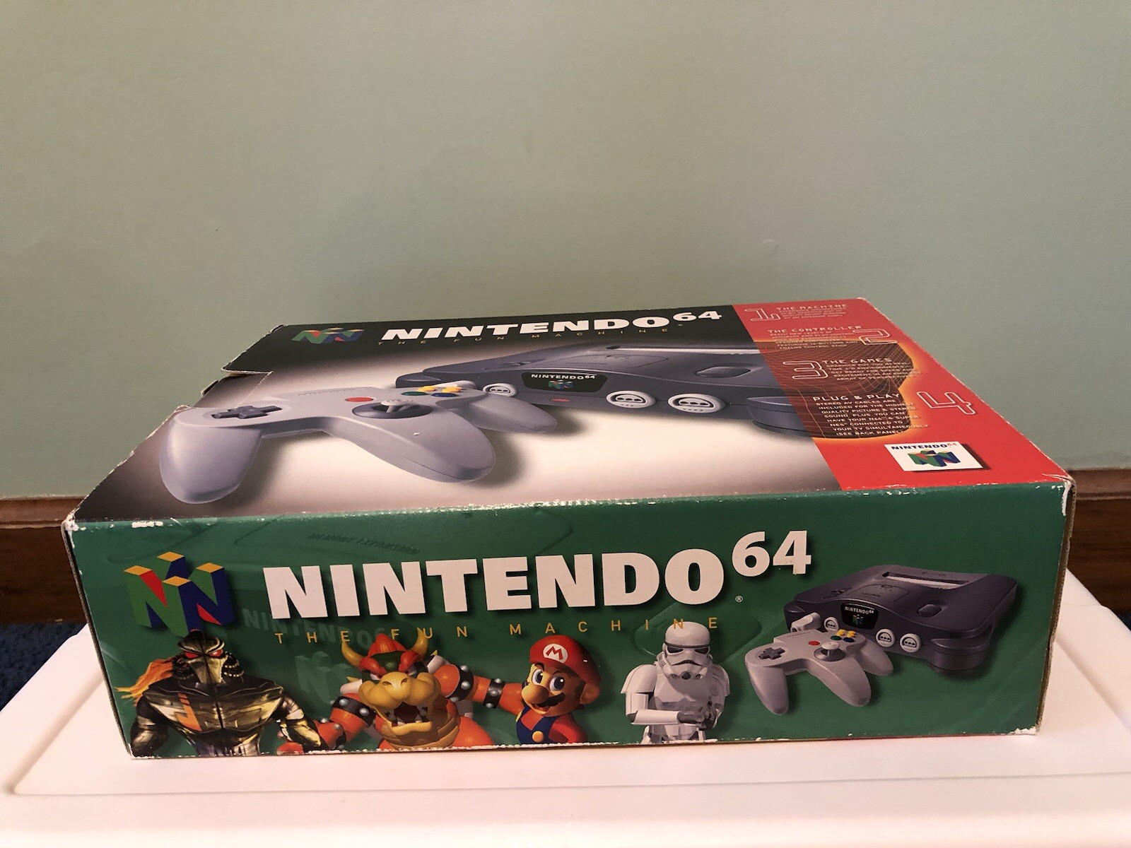 Nintendo 64 Console With Box N64 Controller/Expansion & Rumble Pack/Games