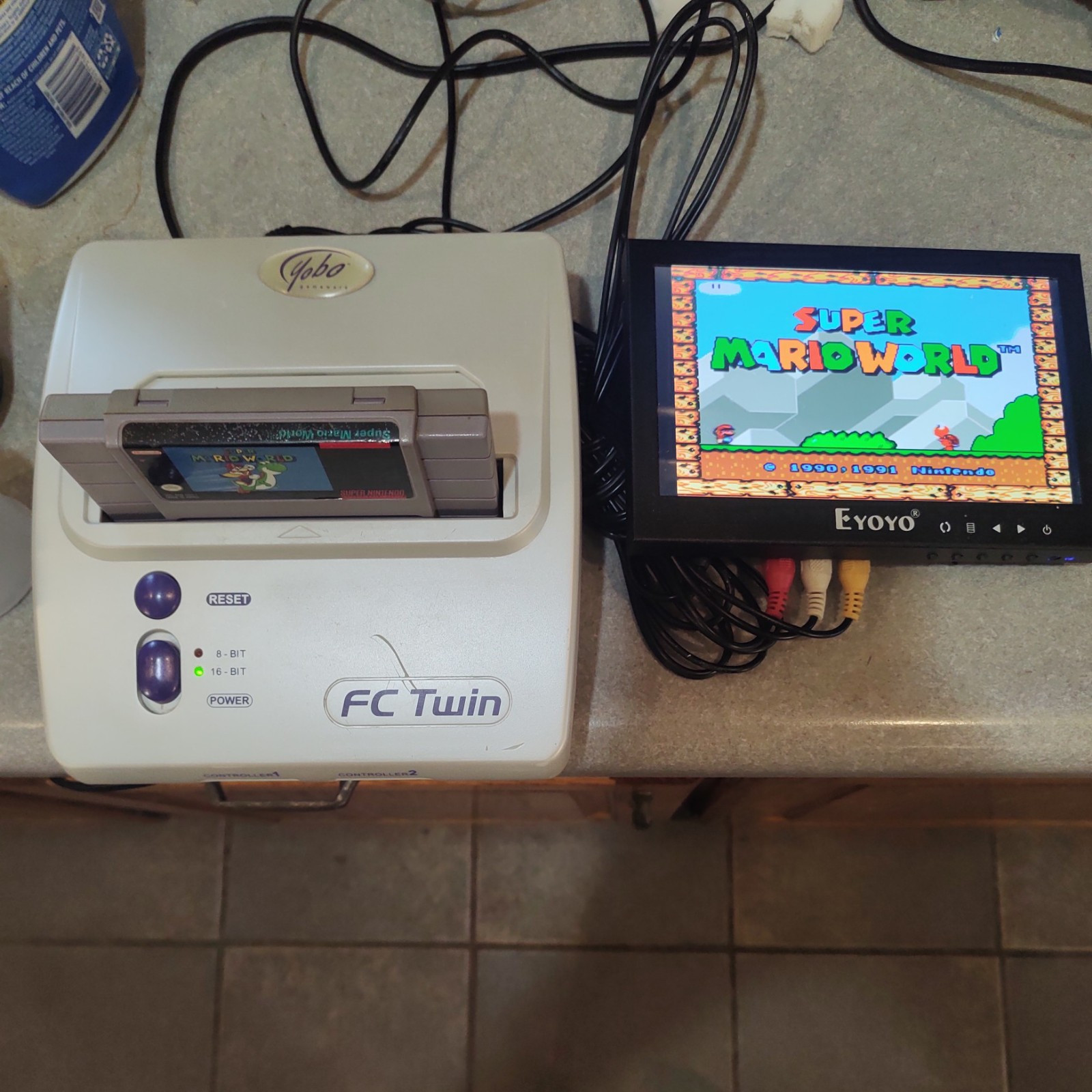 OEM Snes Super Nintendo Controller Yobo Gameware FC Twin Game Console Read Descr