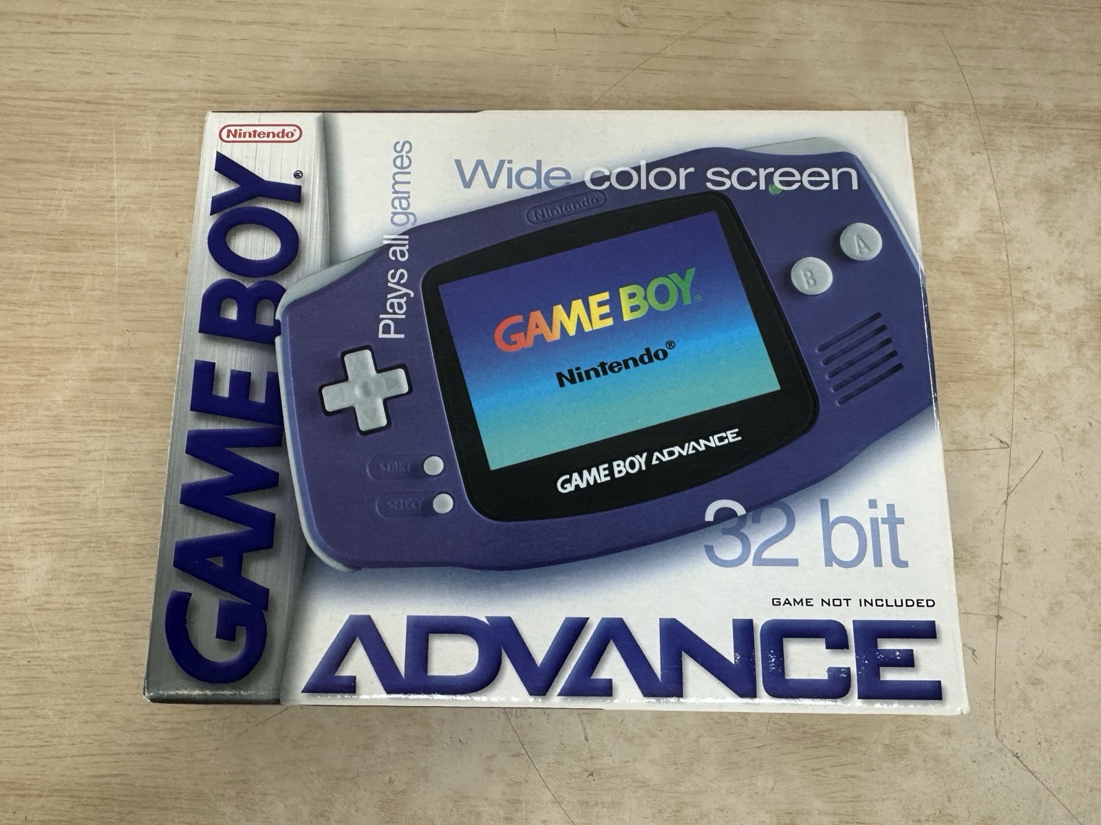 Nintendo Game Boy Advance AGB-001 Indigo Purple GBA Complete in Box CIB – WORKS!