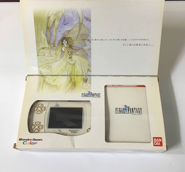 Wonder Swan Color Console FINAL FANTASY 1 Bandai Limited Pack Tested Work F/S