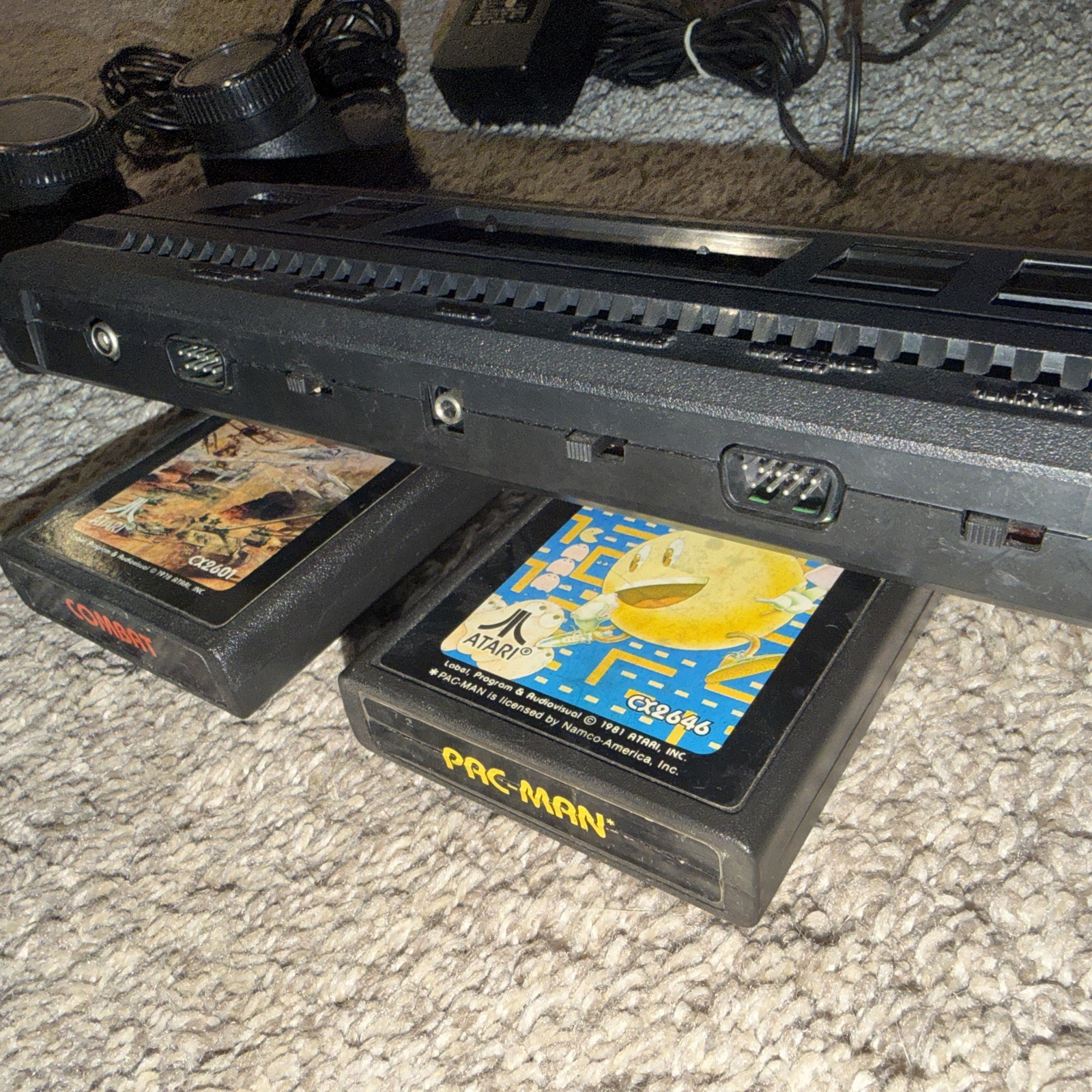 Atari 2600 Junior Jr Console System Bundle 2 Games WITH PADDLES & JOYSTICKS PAC