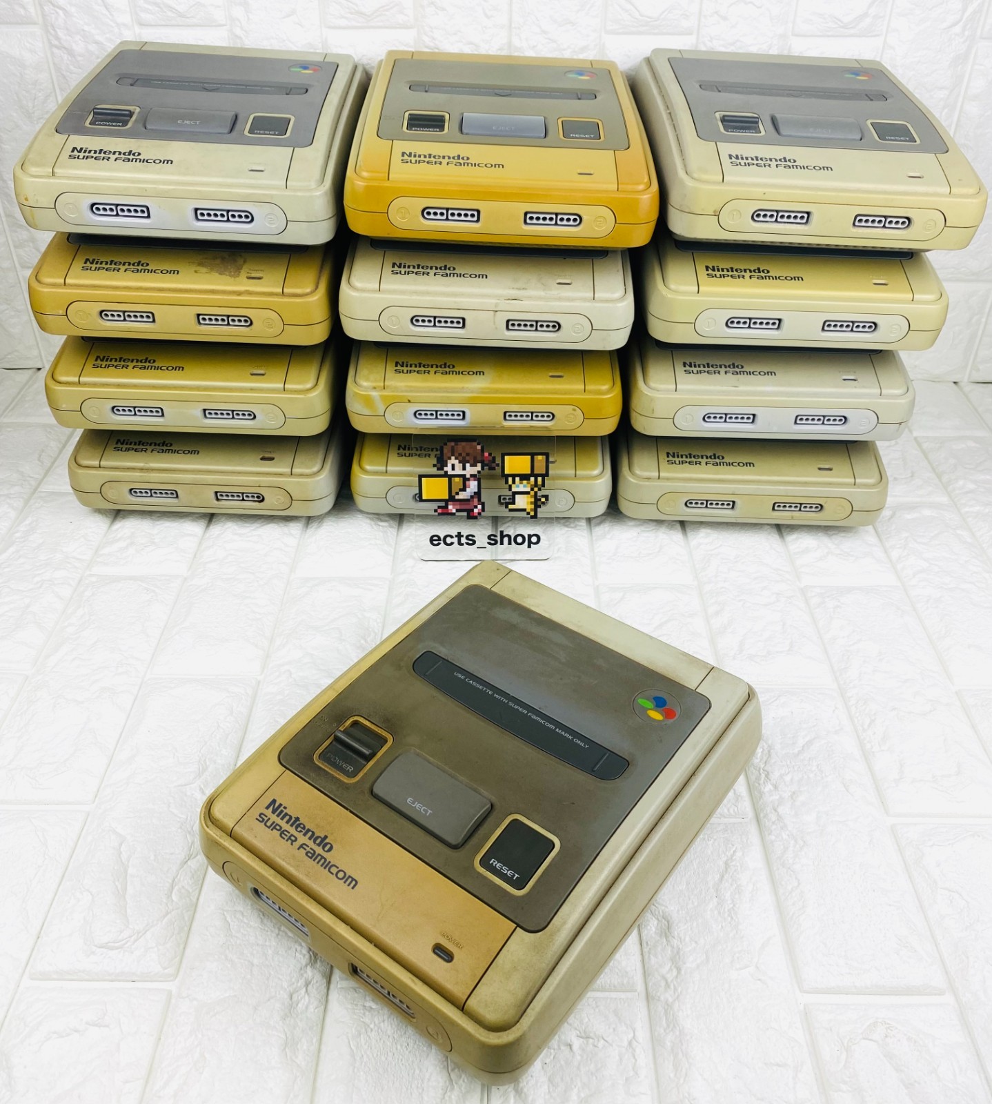 Nintendo Super Famicom Console ONLY Tested Working Yellowed Japan SNES SFC