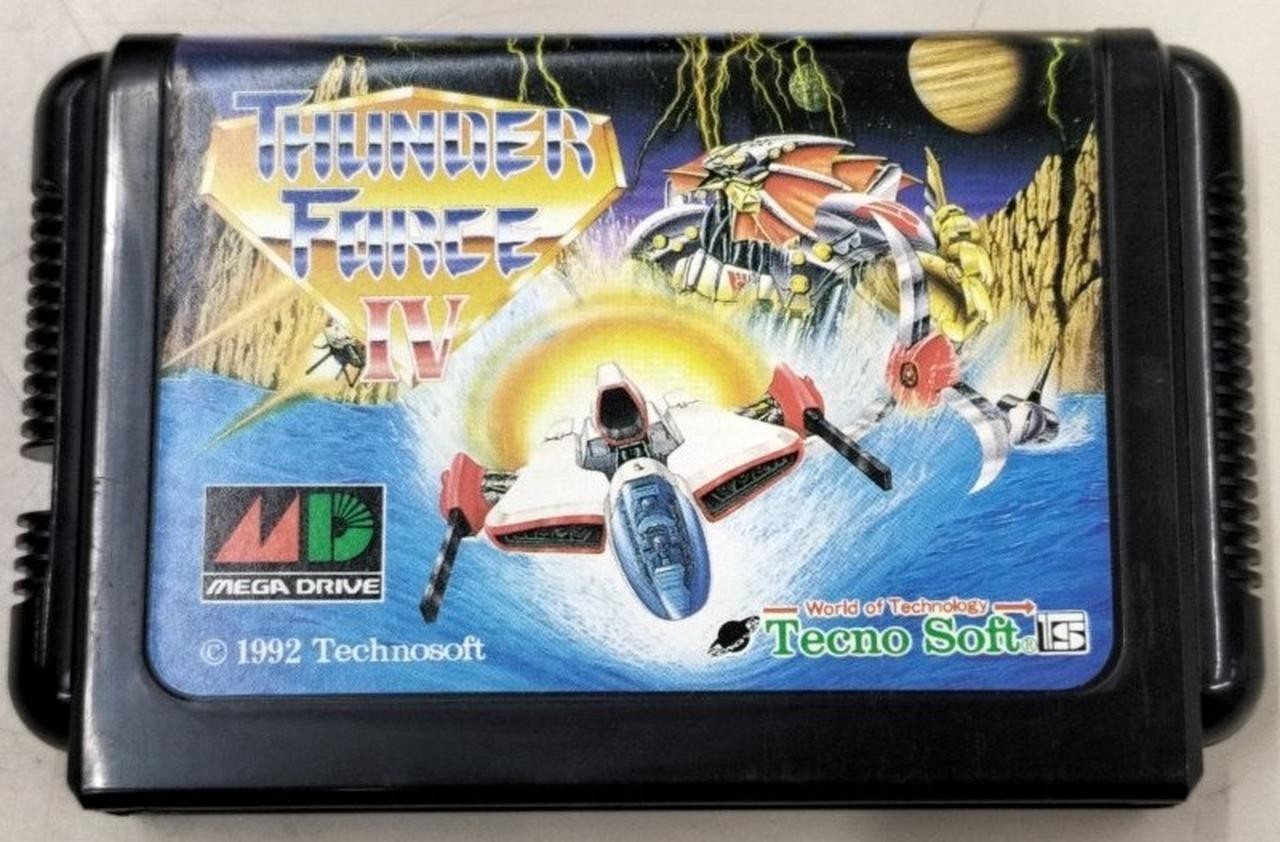 Technosoft Thunder Force IV Mega Drive/Genesis Game 8MB ROM, Retro Shooter