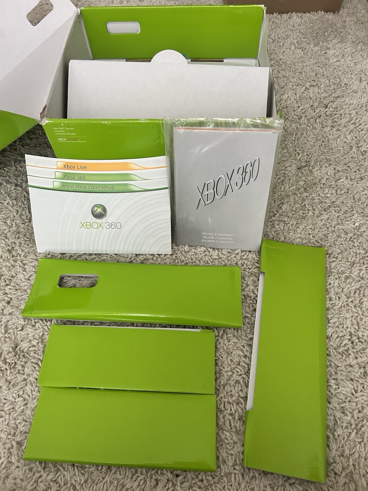 Xbox 360 Core System Launch Box ONLY With Sealed Manuals RARE