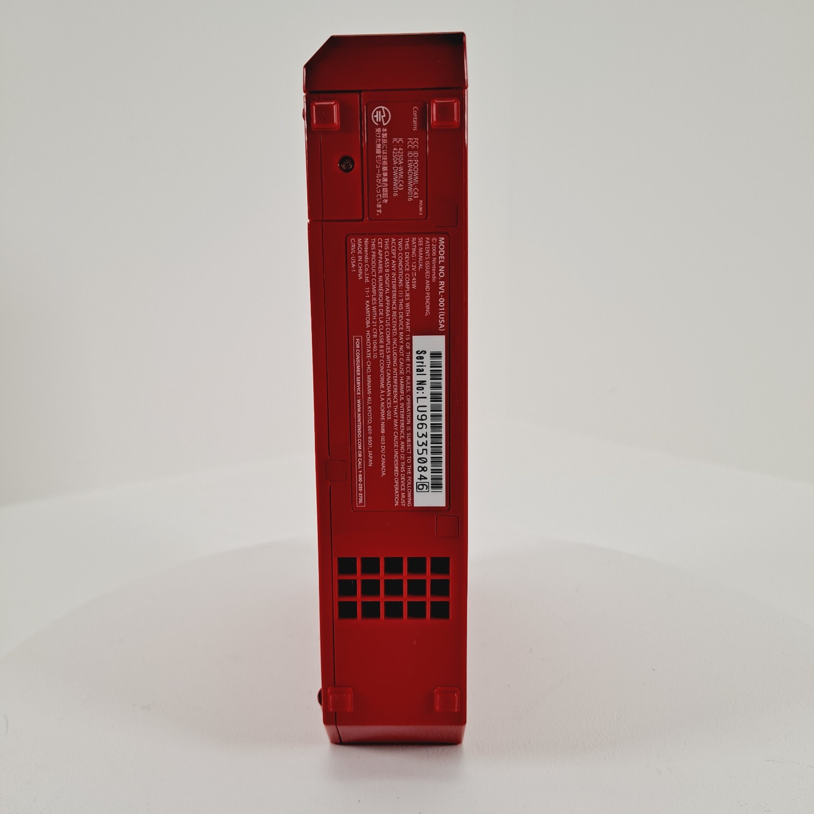 Nintendo Wii Red Console RVL-001 Console Only Tested Working