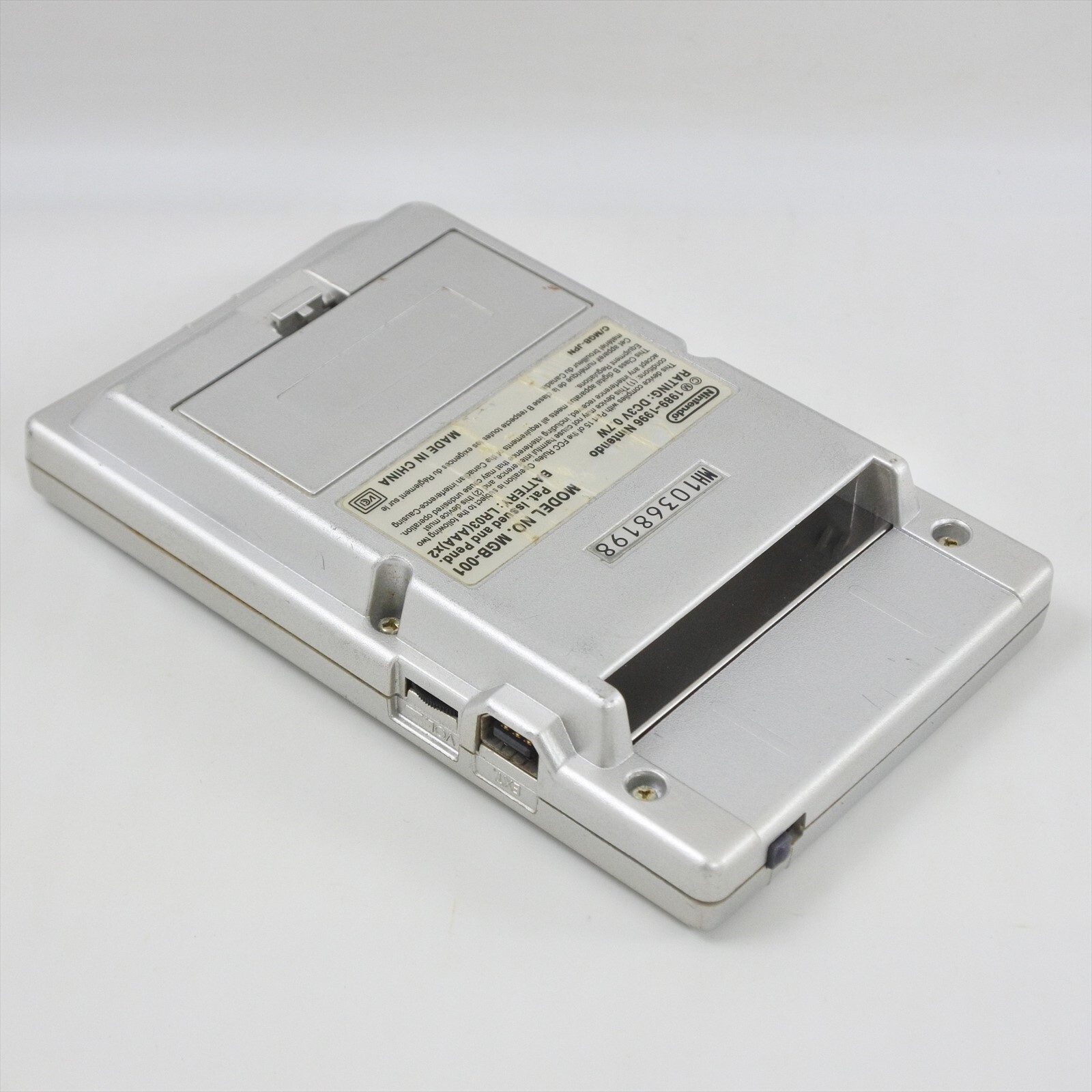 Gameboy Pocket Console SILVER MGB-001 made in CHINA Nintendo MH10368198 gb