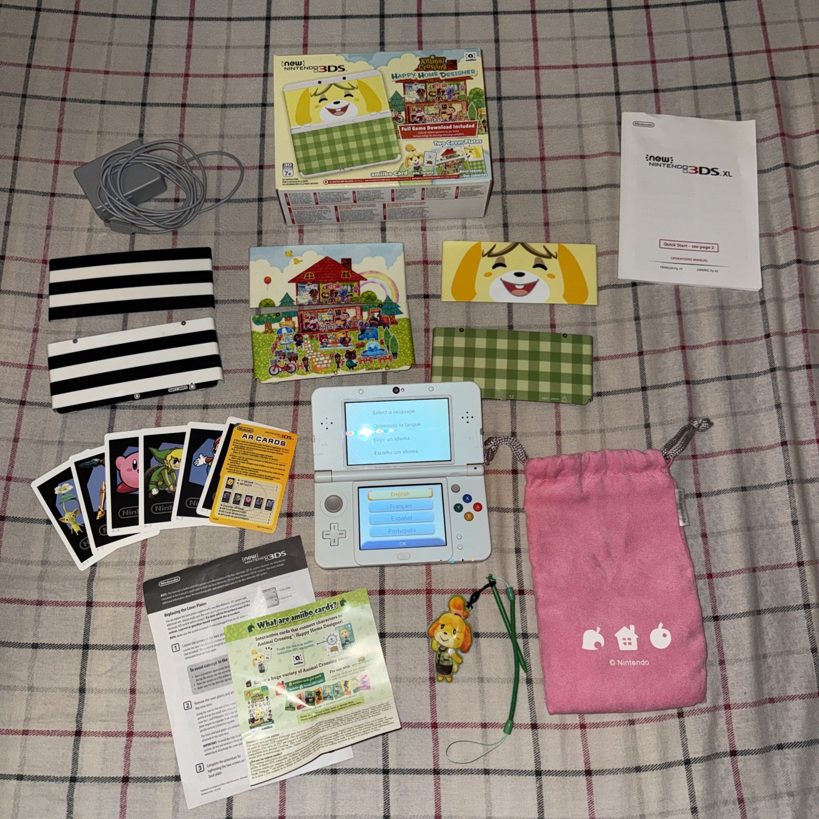Nintendo 3DS XL ANIMAL CROSSING HAPPY HOME DESIGNER BUNDLE *GAME NOT INCLUDED *