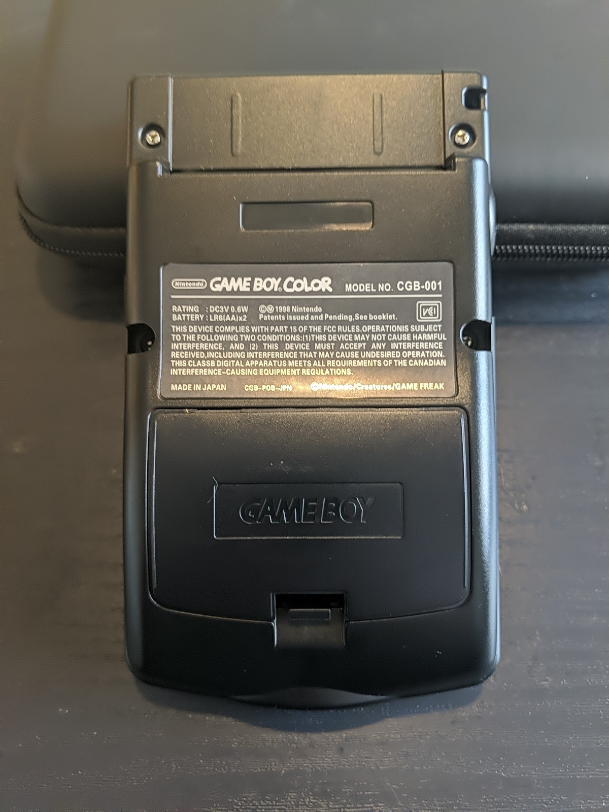 Black Gameboy Color GBC Red LED Buttons & Laminated Q5 Backlit IPS Screen
