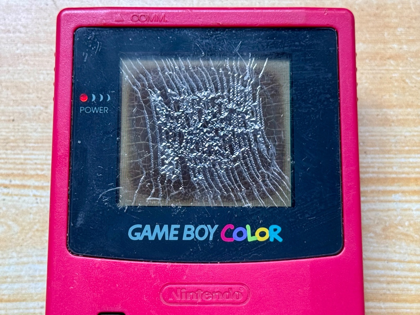 Nintendo Gameboy Color CGB-001 Berry Pink Handheld Console – Parts or Repair