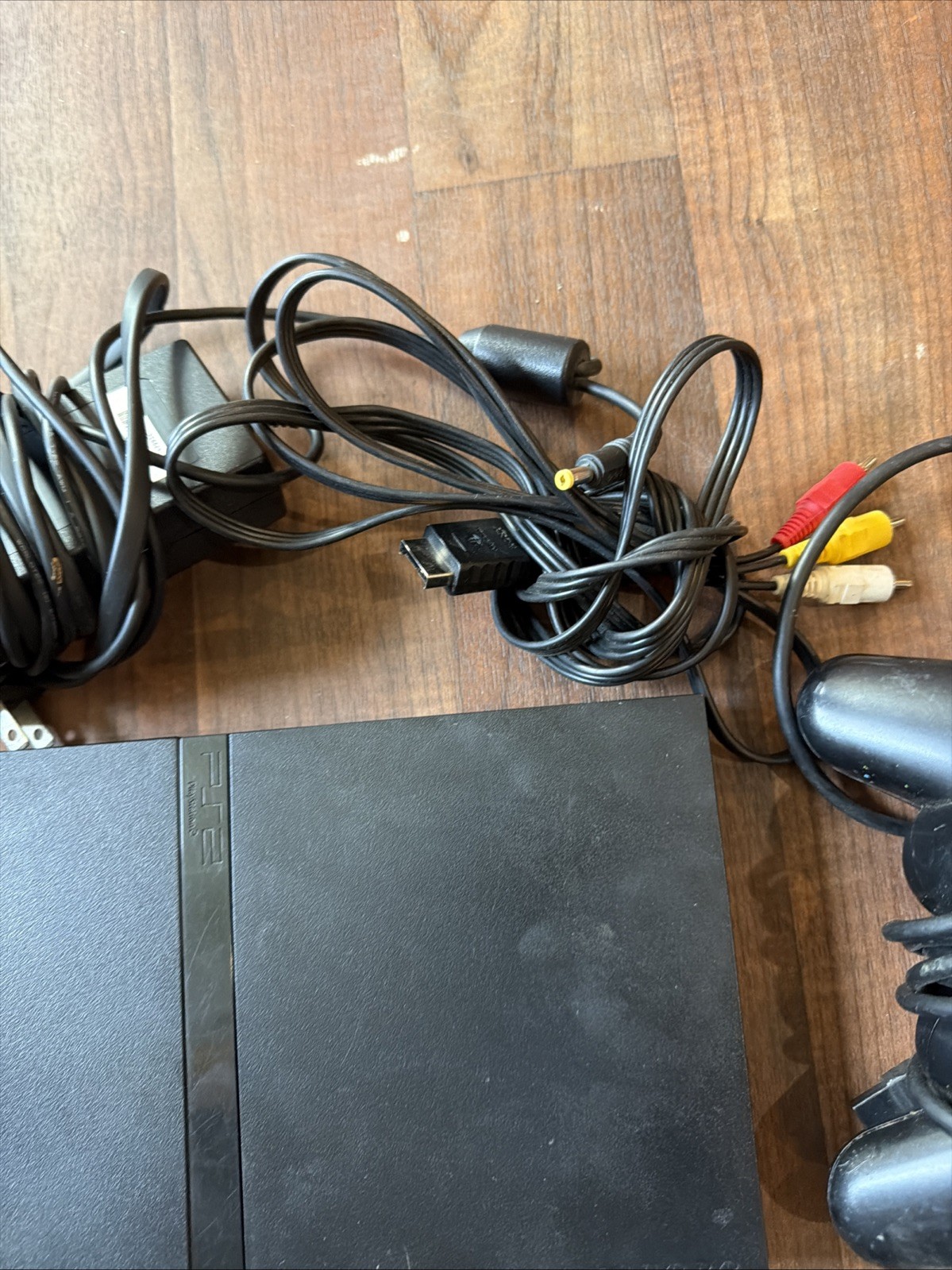 Sony PlayStation 2 PS2 Slim SCPH-77001 Black NTSC-U/C w/ Cables 1 Controller