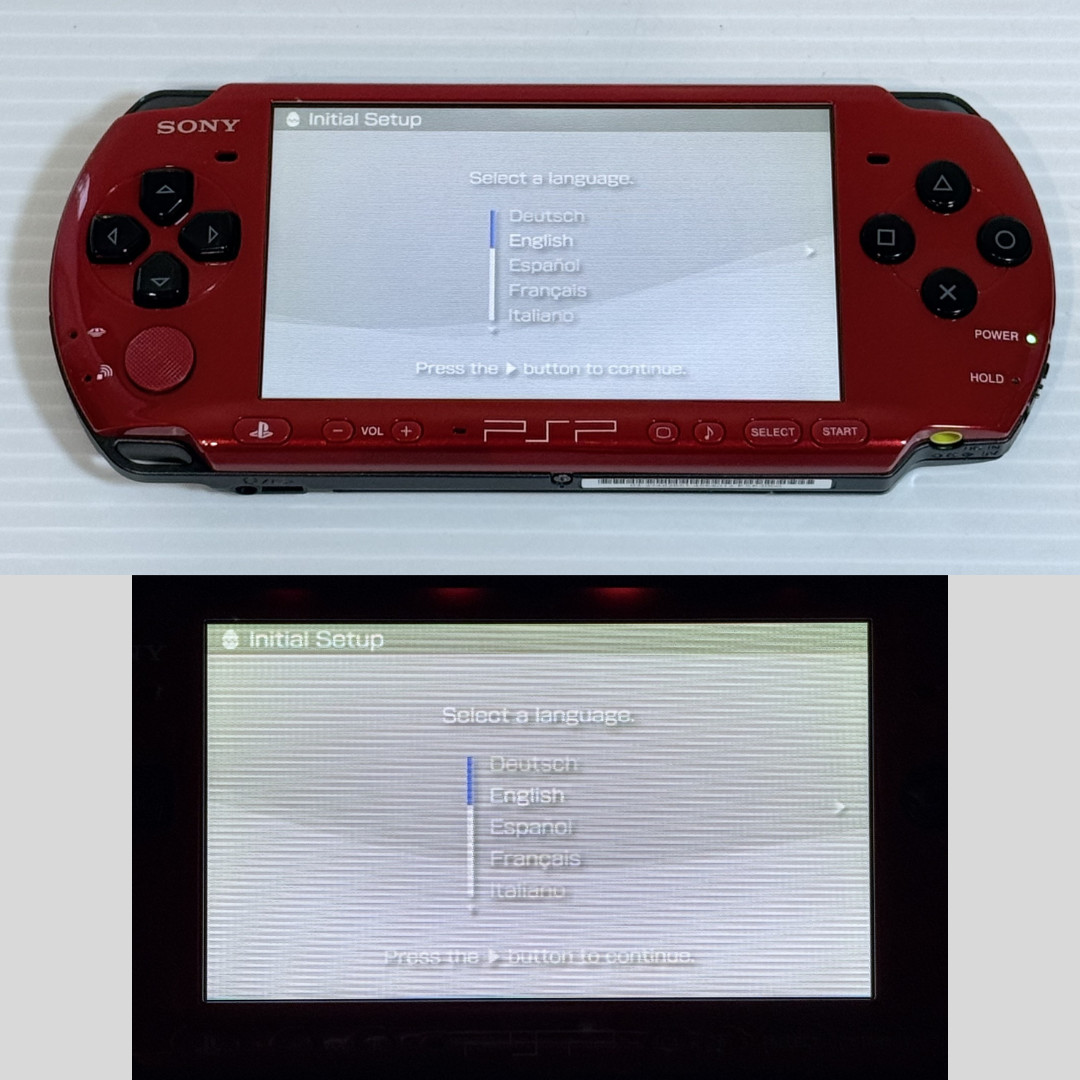 SONY PSP-3000 PSP 3000 Console Red Black in box Region Free w/2GB – Excellent+