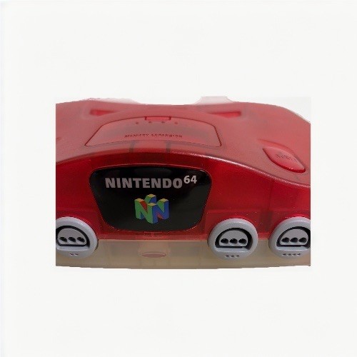 Nintendo64 N64 Console Clear Red White Two Tone Japan JPN Tested Working game