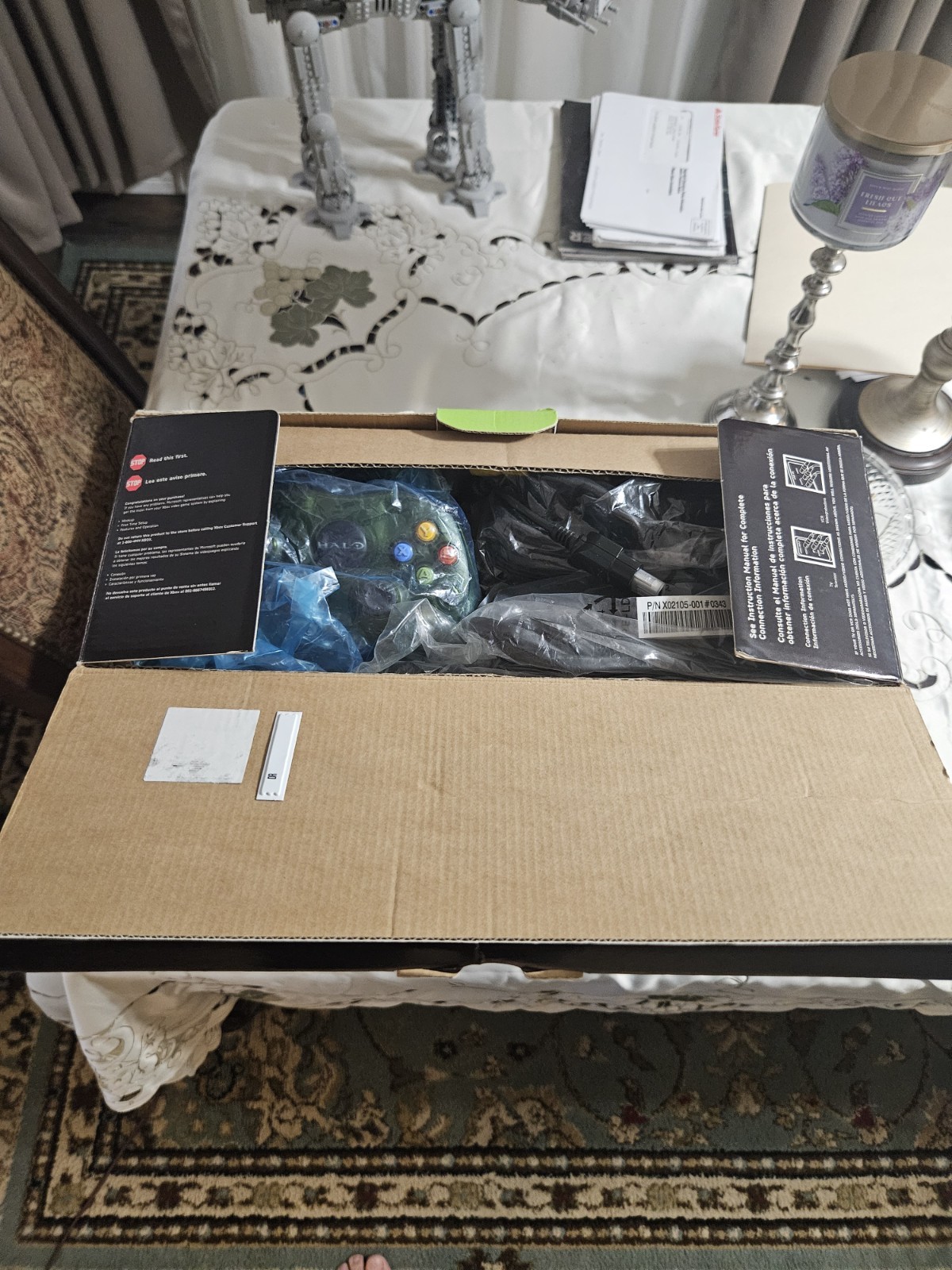 OG Xbox Halo Edition System Console In Box With 4 Controllers And Extras