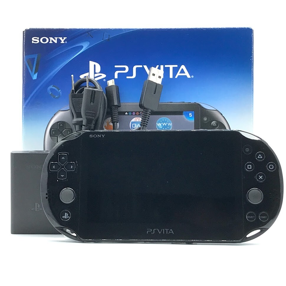 SONY PS Vita PCH-2000 Slim Black Wi-Fi LCD FW:3.01 w/ Charger, Box «Mint»