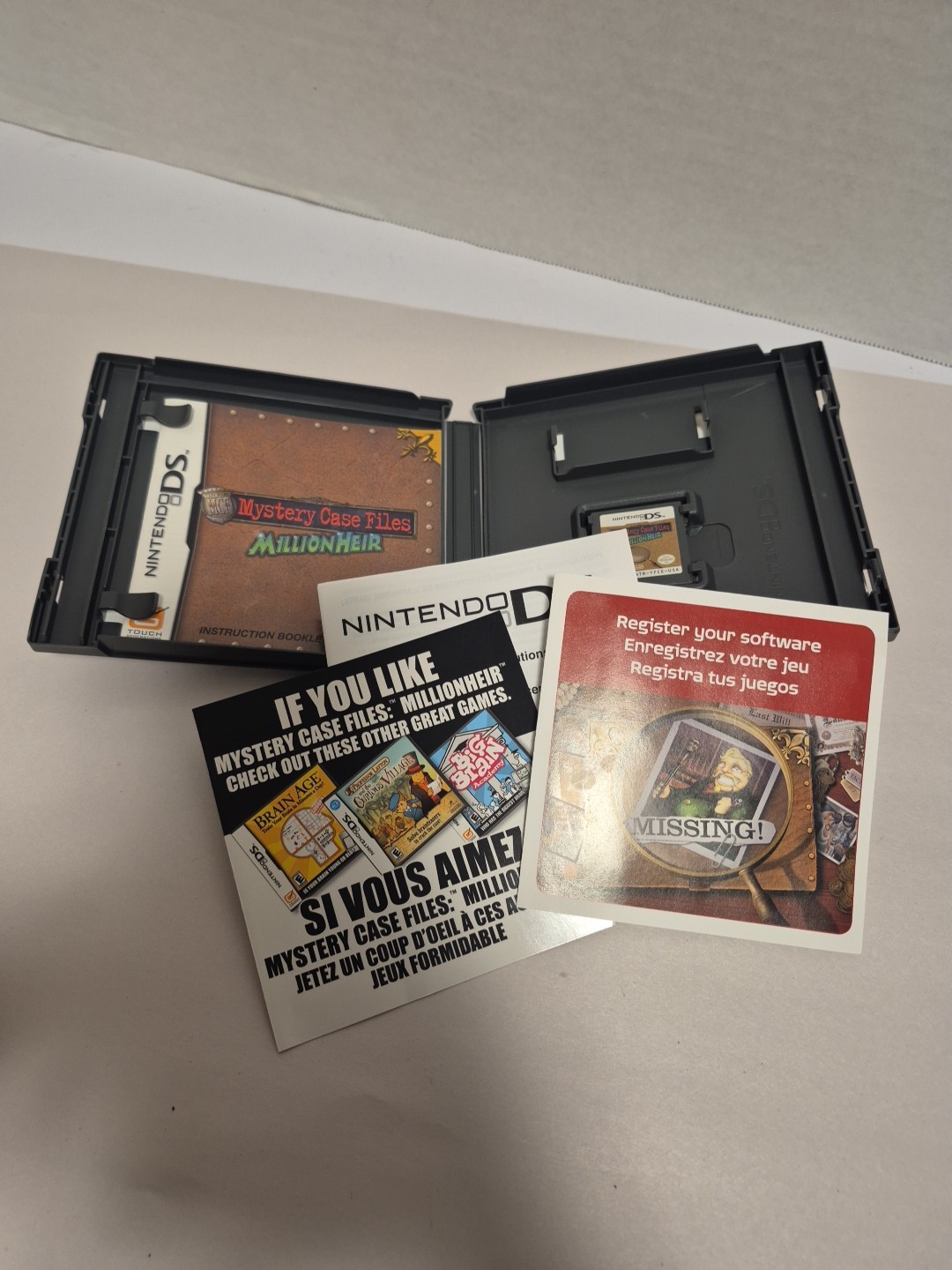 VTG Nintendo DSi Modle# TW4007700. Matte Black. 5 Games W/ Manuals + Inserts….