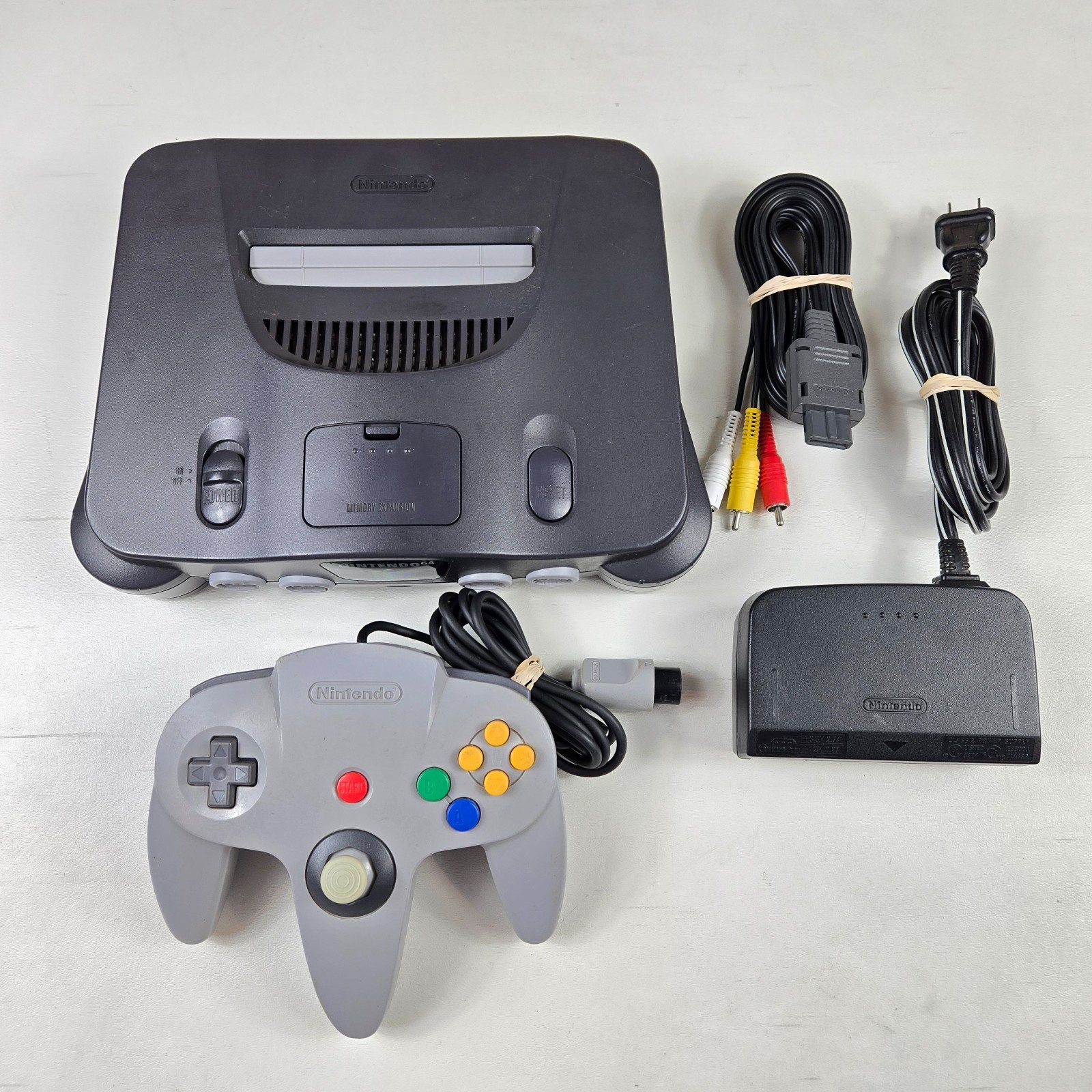 Nintendo 64 N64 Console w/ Controller Upgraded Joystick & Cables Complete Tested