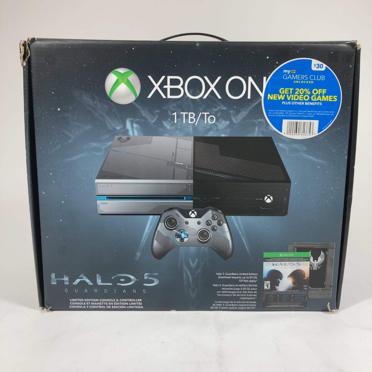 Broken Microsoft Xbox One 1TB Console Gaming System Black 1540 READ