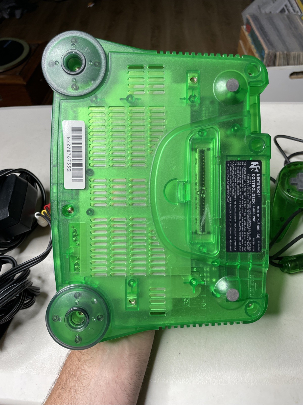 Nintendo 64 Funtatsic Jungle Green Console Tested Working W Controller Expansion