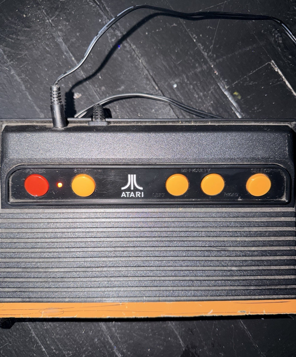 Atari Flashback Home Console Composite RCA AV Cable Power Adapter Black Orange