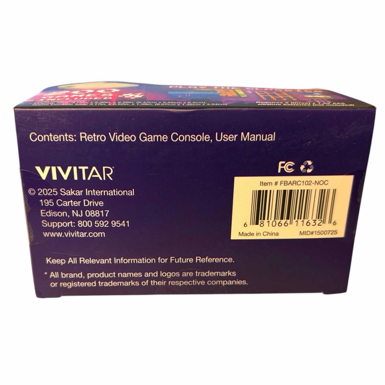Vivitar Retro Mini Video Game Console 200 Games Included Mini TV New In Box