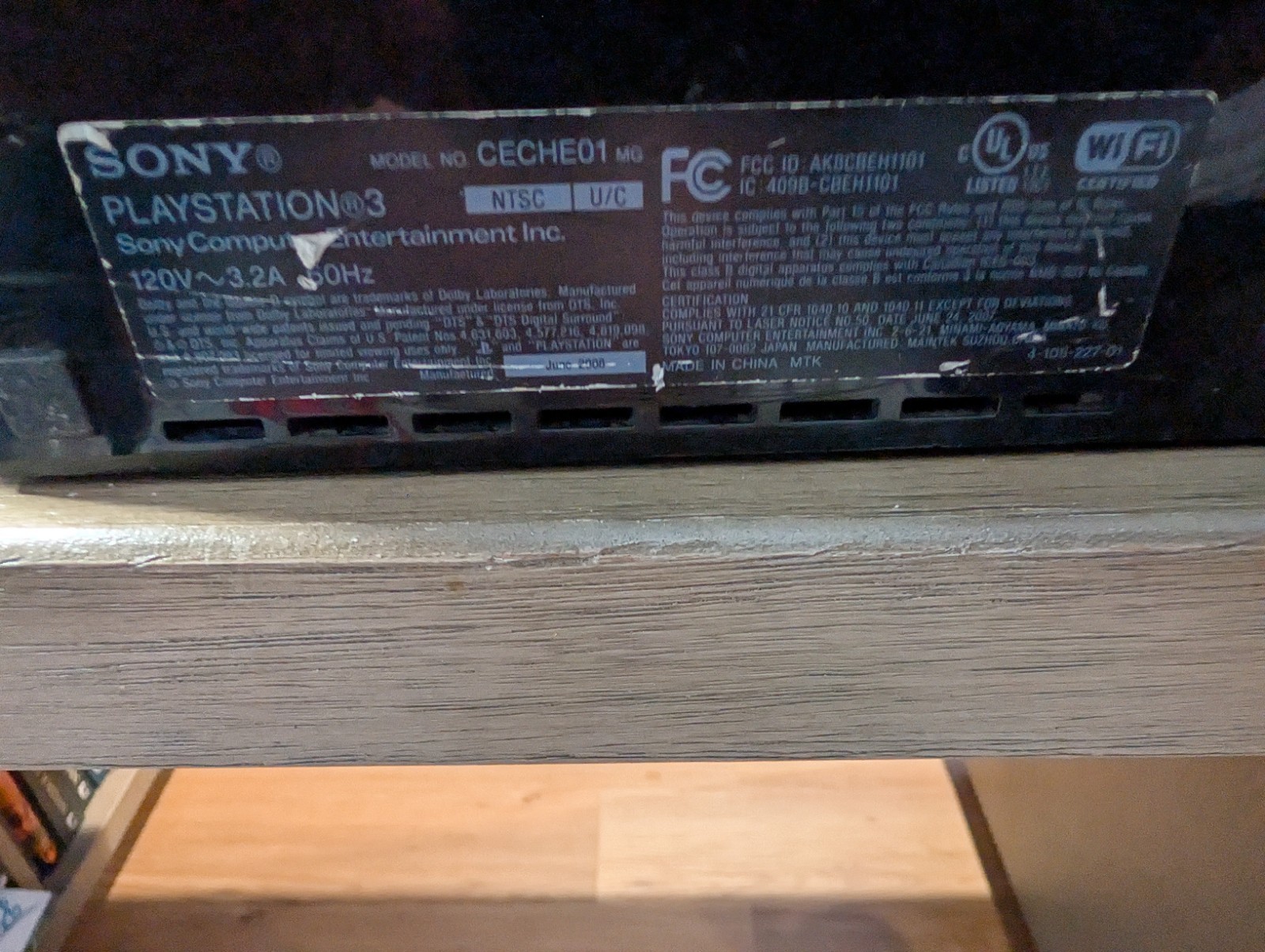 Sony PlayStation 3 CECH-E01 Black Console HDMI Ethernet USB Wi-Fi NTSC-U/C